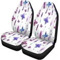 thumbnail image 2 of ZHANZZK Set of 2 Car Seat Covers Blue Beautiful Provence Watercolor Lavender and Butterflies Purple Butterfly Universal Auto Front Seats Protector Fits for Car,SUV Sedan,Truck, 2 of 5