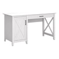 thumbnail image 1 of Atlin Designs Bureau d'Ordinateur Contemporain en Bois avec Rangement, Blanc, 1 of 9