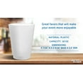 thumbnail image 4 of Frosted Plastic Stadium Cups, 10 pack, 16 oz. Shatterproof Flexible Reusable Party Cups, Natural, 4 of 5