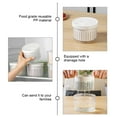 thumbnail image 2 of FOMIYES Garlic Storage Vegetable Containers 3Pcs White PP Material Drainage Kitchen Use For Refrigerator Organization, 2 of 8