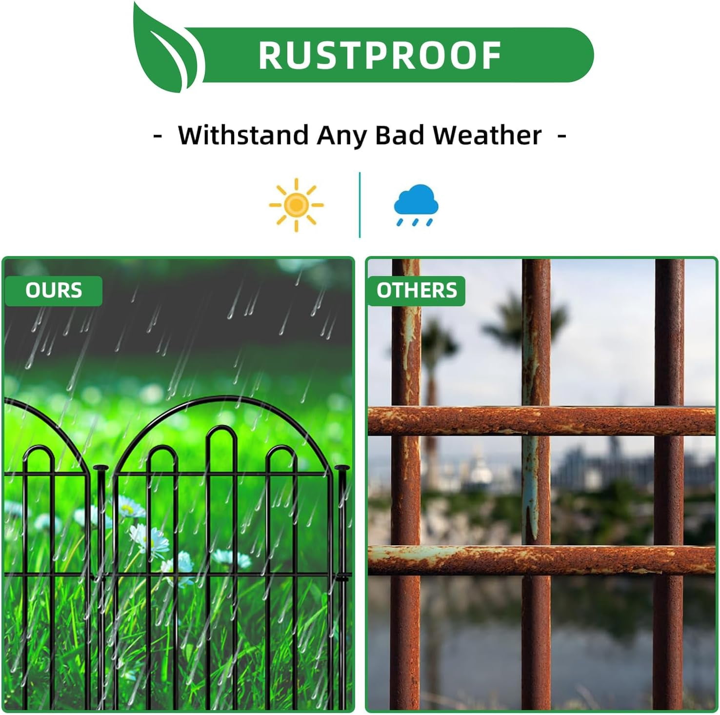 28ft in x 22in Decorative Garden Fence, 26 Pack Arched No Dig Animal Barrier Fence for Dog Rabbit, Garden Edging Border, Rustproof Metal Ground Stake Border for Outdoor Yard Patio Decor