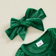 thumbnail image 6 of Cjfdfy Newborn Baby Girl Christmas Dress Outfit Star Print Velvet Long Sleeves Tulle Dress With Bow Headband Infant Cute My First Christmas Fall Winter Holiday Dresse Set 0-18M, 6 of 9