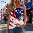 thumbnail image 2 of 250 Anniversary USA Tank Top for Women V Neck Sleeveless Patriotic Print 4th of July Outfit 1776-2026 Tshirt Gift, 2 of 5