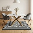 thumbnail image 3 of ODIKA 5'x7' Ultra-Soft Area Rug, Greek Key Fret Design With Classical Meander Border And Maze Motif None Washable, Bare feet friendly, Silk-Touch for Bedroom Home office, 3 of 7