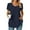 1# Navy womens tops, variant on MIANHT Shirts for Women Trendy Loose Fit Pleated Front Hide Belly Tunic Tops Trendy Clothes Short Sleeve Crew Neck Cute Shirt