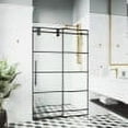 thumbnail image 5 of VIGO Elan 60 to 64 in. W x 74 in. H Sliding Frameless Shower Door in Matte Black with 3/8 in. (10mm) Clear Glass, 5 of 14