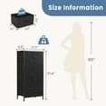 thumbnail image 5 of Nightstand, Bedside Table with 4 Drawers – Modern Minimalist Bedroom End Table, Small Storage Cabinet for Living Room, Compact Night Stand, Black, 37.4 Inches, 5 of 5