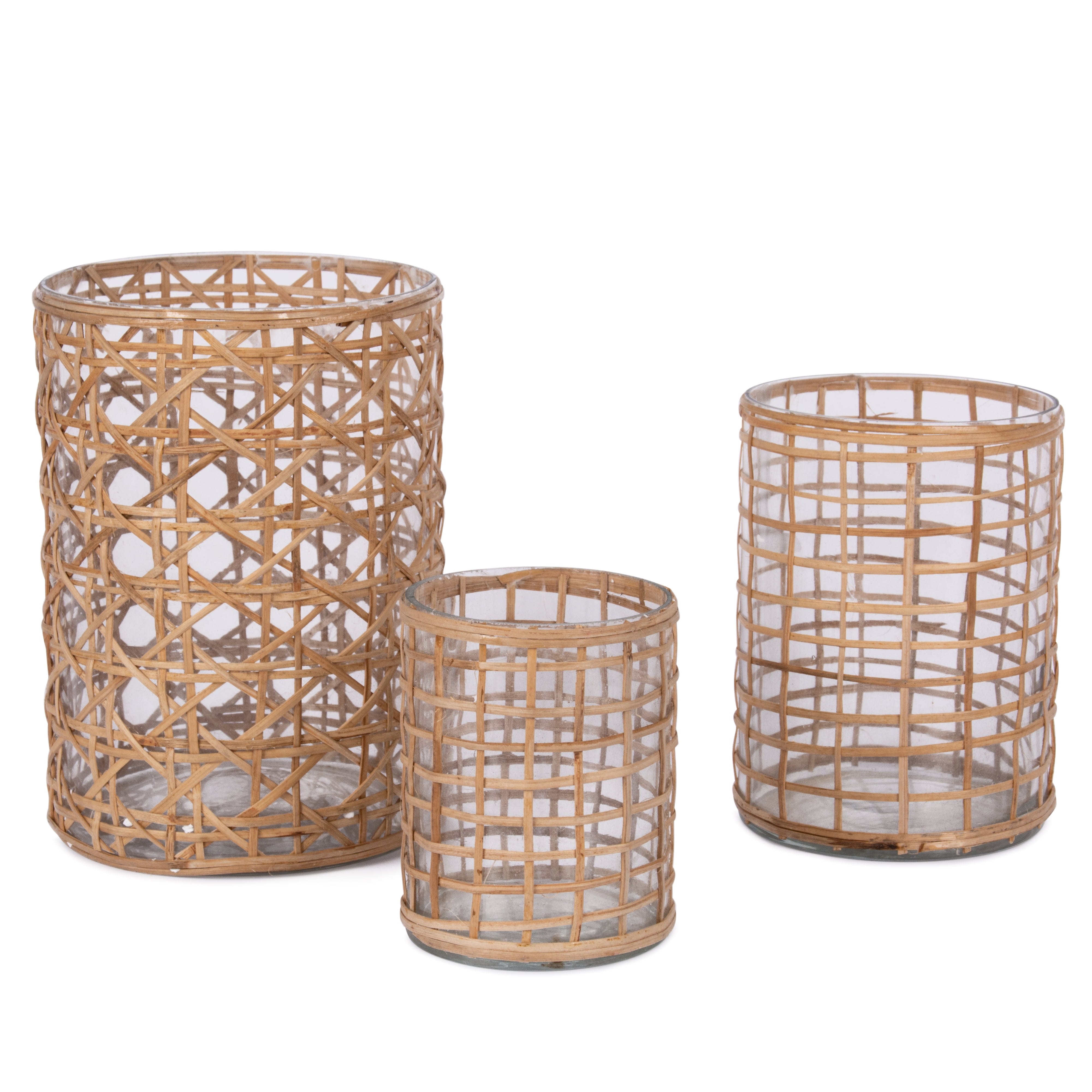 Koyal Wholesale Rattan Votive Candle Holders, 3-Pack, Decor for the Coffee Table, Dining Table, Mantle - Walmart.com