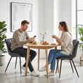 thumbnail image 2 of HOMCOM Dining Chairs Set of 2, Upholstered Kitchen Chairs with Backrest, 2 of 10