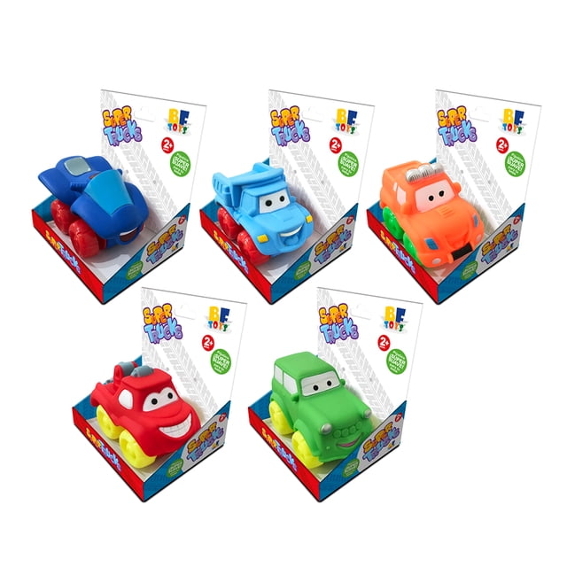 Bf Toys Set De 5 Carritos Suaves Con Llantas Super Trucks 1
