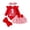 Z01-Red, variant on Baby Girl Christmas Outfits Cute Letter Romper Ruffle Plaid Skirt Dress Christmas Outfit Clothes Set Red for Size 6-12 Months