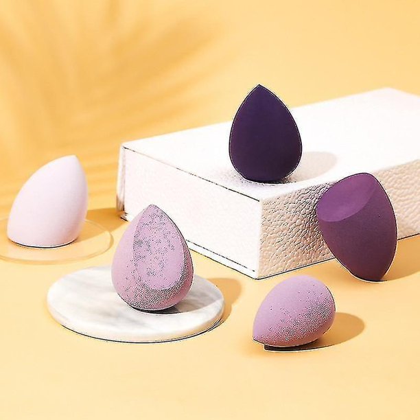 Juego de 7 piezas de estilo escandinavo de varios tamaños de esponjas de belleza para maquillaje cosmético para seco/húmedo
