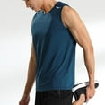 thumbnail image 4 of Sngxgn Mens Basic Solid Sports Tank Top Casual Shirts(Blue,M), 4 of 9