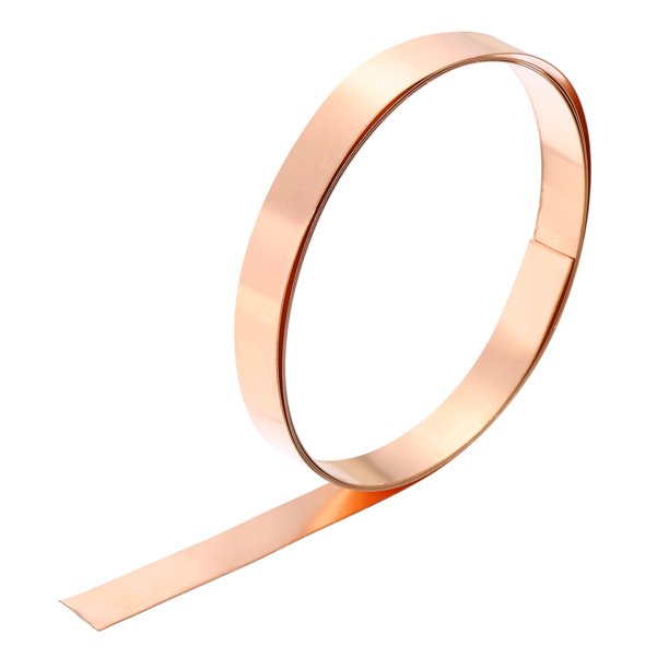 Rollos de lámina de cobre de 0.4mm x 20mm x 2000mm Uxcell, tira de cobre 99.9% pura para proyectos de bricolaje, manualidades de joyería y reparaciones eléctricas