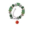 thumbnail image 2 of Resin Basketball Green Christmas Bead Bracelet, 2 of 4