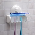 thumbnail image 2 of Portacepillos de dientes de cinco posiciones (excluido el cepillo de dientes), portacepillos de dientes de pared en blíster, para uso en el baño, 2 of 5