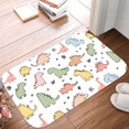 thumbnail image 5 of 1pc Colorful Cartoon Dinosaurs Absorbent Non-Slip Bathroom Thickened Flannel Rug Decor,Soft,Quick Drying,Suitable For Indoor/outdoor Use,Bathrooms,Bedrooms,Kitchens,Terrace,Laundry Rooms,16"x24", 5 of 9