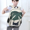 thumbnail image 6 of FORMRS Unisex School Backpack 17" Student Travel Bag with Laptop Compartment, Black Cat Plants, 6 of 7