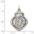 thumbnail image 2 of Primal Silver Sterling Silver Antiqued Saint Christopher Medal on 18-inch Cable Chain, 2 of 7