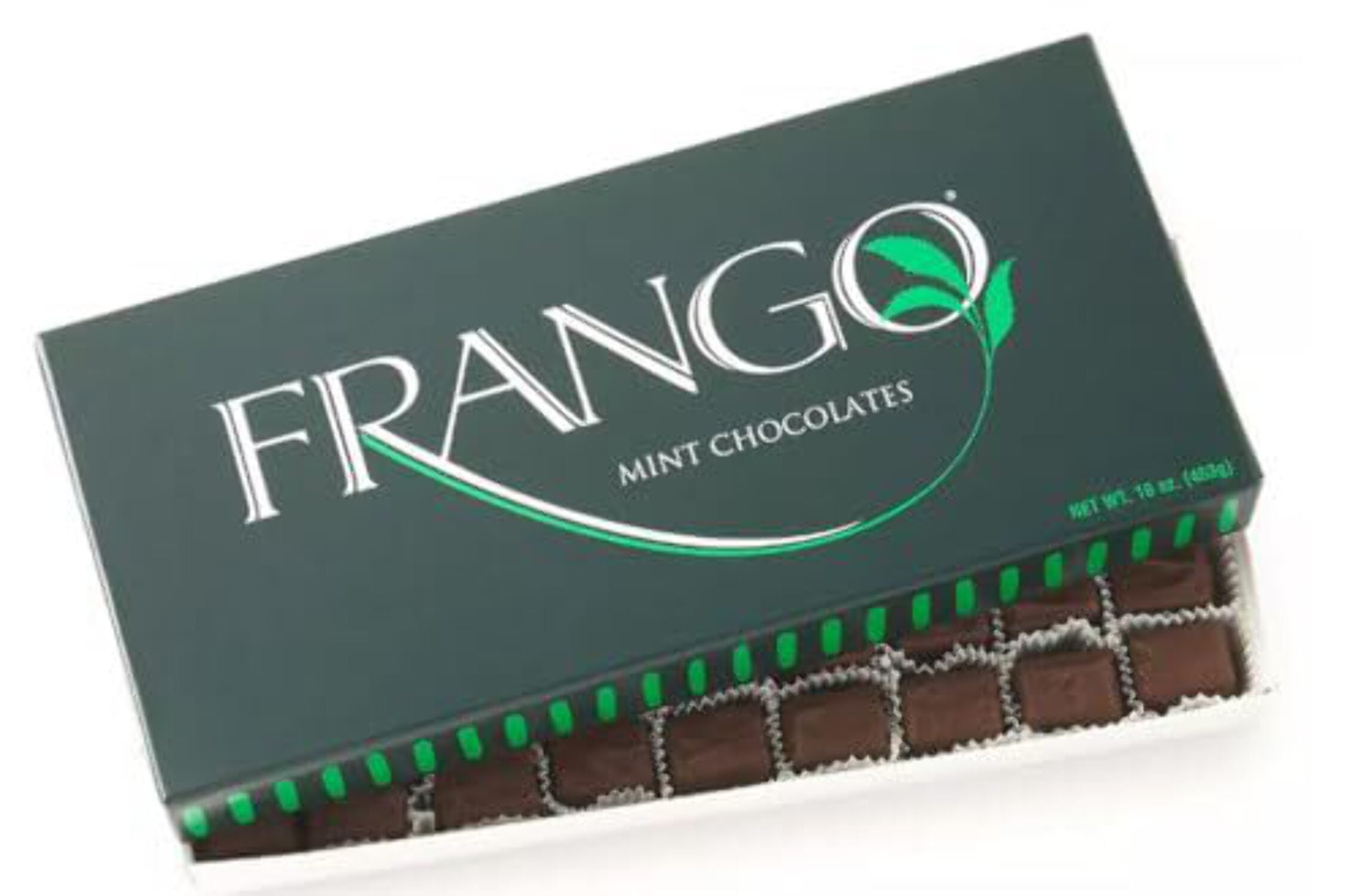 FRANGO CHOCOLATES Holiday 1 LB Wrapped Milk Mint Chocolates Gift Box