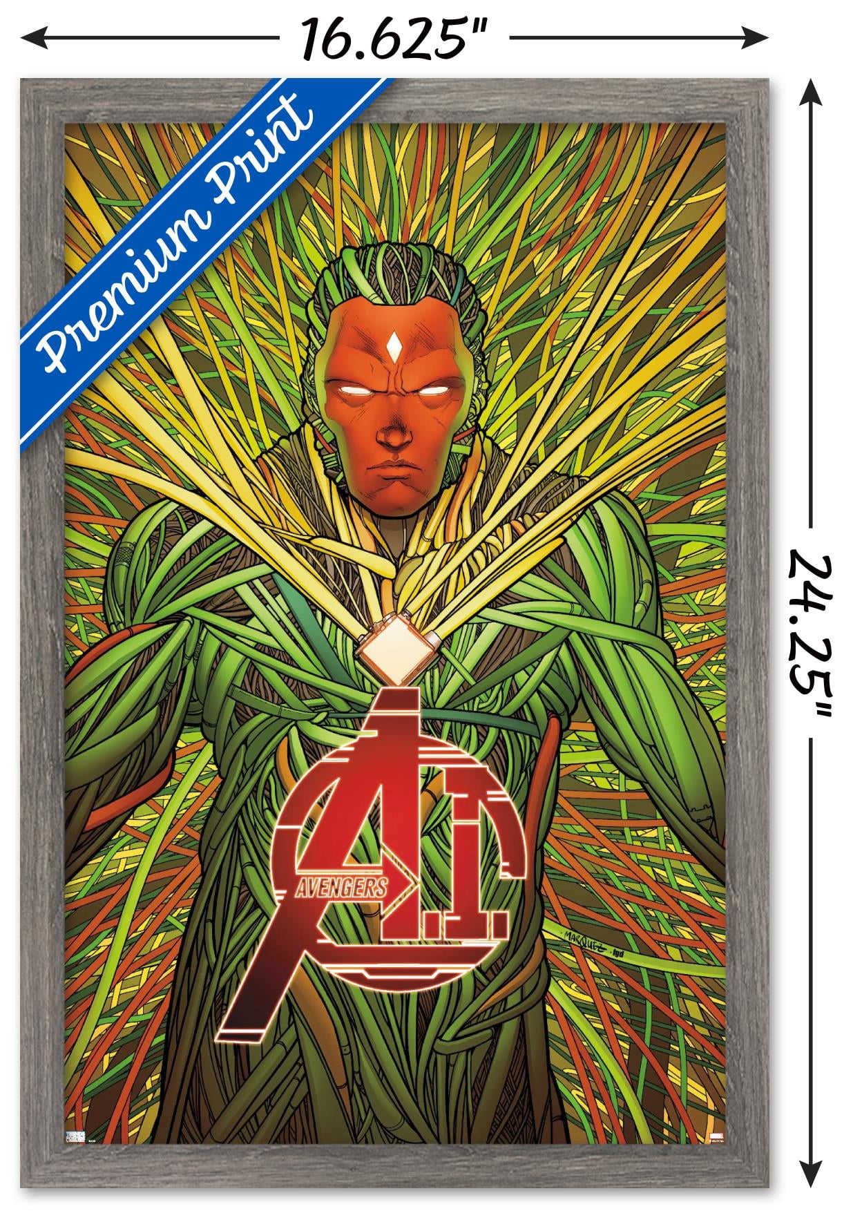 Marvel Comics - Vision - Avengers A.I. #8 Wall Poster, 14.725" x 22.375", Framed
