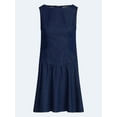 thumbnail image 2 of Scoop Women's and Women's Plus Boat Neck Cotton Mini Dress with Drop Waist, Sizes XS-4X, 2 of 5