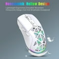 thumbnail image 2 of HXSJ T26 Rechargeable Wireless Mouse with 4 Adjustable DPI (800-4800), 7 LED Lighting Effects, BT5.1/2.4G Dual Mode, 650mAh Battery, 180 Days Standby, 7 Programmable Keys, Compatible with, 2 of 7