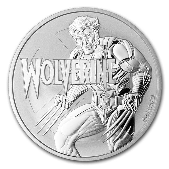 Perth Mint Tuvalu 2021 $1 Marvel Series Wolverine Design .9999 1oz Silver Coin Bullion BU