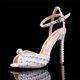 thumbnail image 3 of XIHAHA-zapatos de tacón alto para mujer, calzado de boda con diamantes de imitación, hecho a mano, Cenicienta, 3 of 5