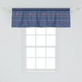 thumbnail image 2 of Ambesonne Ethnic Window Valance, Bohemian Pastel Aztec Motif, 54" X 18", Coral and Dark Blue, 2 of 3