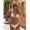 White-M, variant on White Solid Bikini Set With Pearl Center Detail And Adjustable Straps