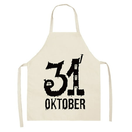 

YIHNDIS Halloween Skull Apron Set Waterproof Black White Cooking Apron Skeleton Baking Apron for Women Girls Cake Kitchen Cook Apron