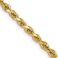 thumbnail image 1 of 14K Yellow Gold 3mm Semi-Solid D/C Rope Chain (16 X 3) Made In Peru dh021-16, 1 of 5
