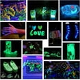 thumbnail image 3 of Glow in The Dark Powder Pigment Body Paint Face Paint Luminous Dye Set, 6 Fluorescent Colors Glow in the Dark  Acrylic Paint for Epoxy Resin, Soap,Slime, Nail Art, DIY Crafts, Fine Art, 3 of 10