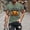 Army Green#09, variant on Handshe Men's Halloween Graphic Round Neck Short Sleeve T-Shirt - Stylish Blouse