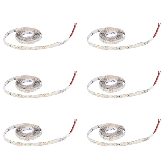 6pcs 1M 60-3528 SMD Waterproof LED Light Strip DC12V (White),6 x 1M LED Light Strip,White