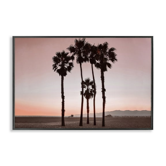 Stupell Industries Cluster of Palm Trees Nautical & Beach Photography Black Framed Art Print Wall Art, 18 x 12