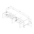 thumbnail image 3 of South Shore Flam, Scandinavian TV Stand, 60" Beige, 3 of 14