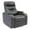 Charcoal, variant on Bowery Hill Linen Fabric Power Home Theater Recliner in Tan