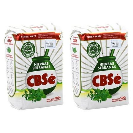 2-Pack CBSe Yerba Mate Hierbas Serranas / Herbs from the Hills- Loose Leaf- 17.6oz/ 500 Gr