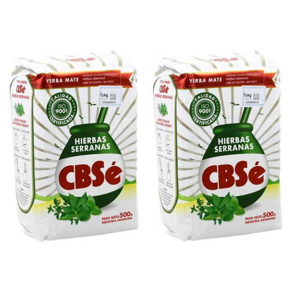 2-Pack CBSe Yerba Mate Hierbas Serranas / Herbs from the Hills- Loose Leaf- 17.6oz/ 500 Gr