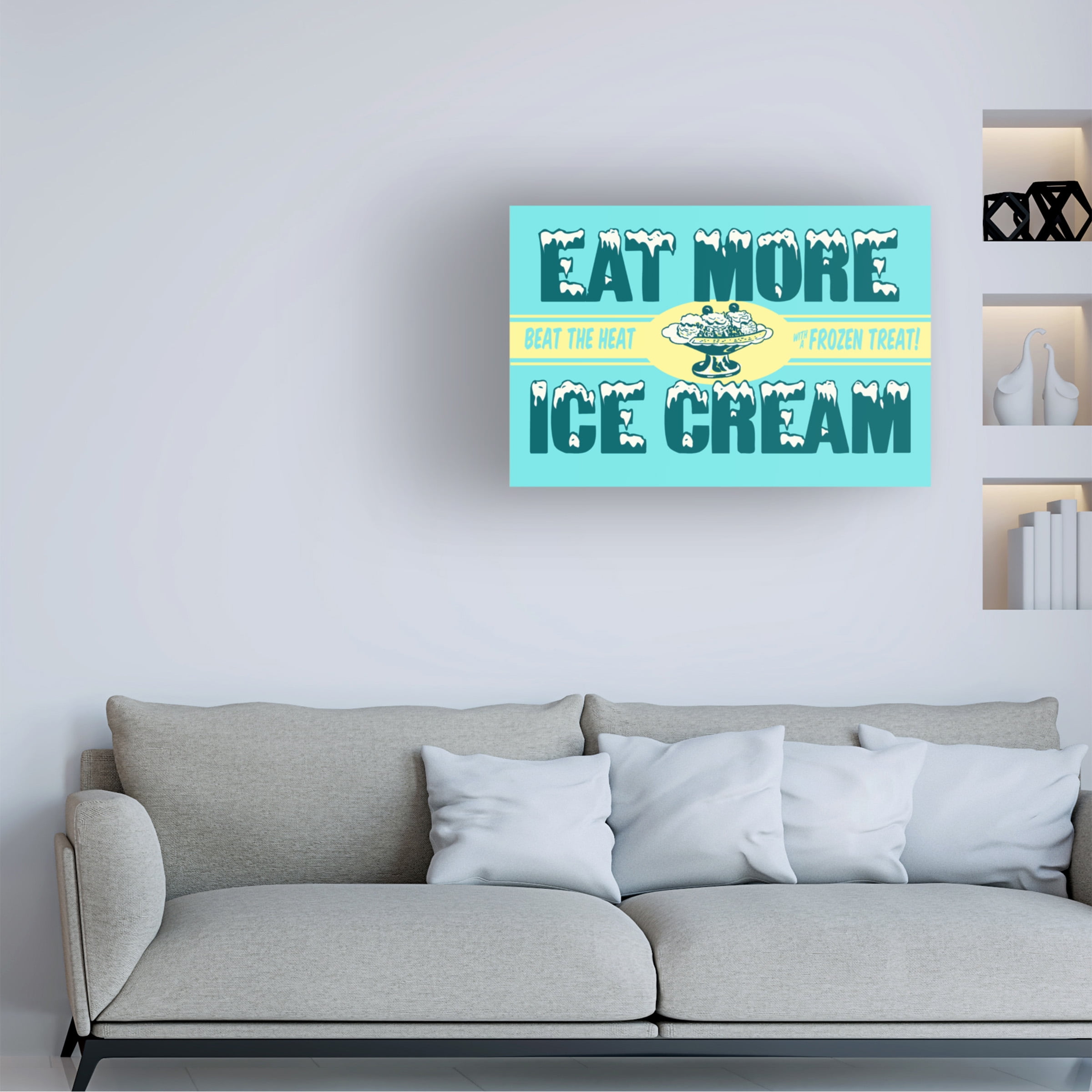 RetroPlanet 'Eat More Ice Cream 1' Canvas Art