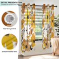 thumbnail image 3 of Yayeee Window Curtains Light Filtering 63"x52" Grommet Panel Pair Home Living Room Decor, Yellow Flowers, 3 of 7