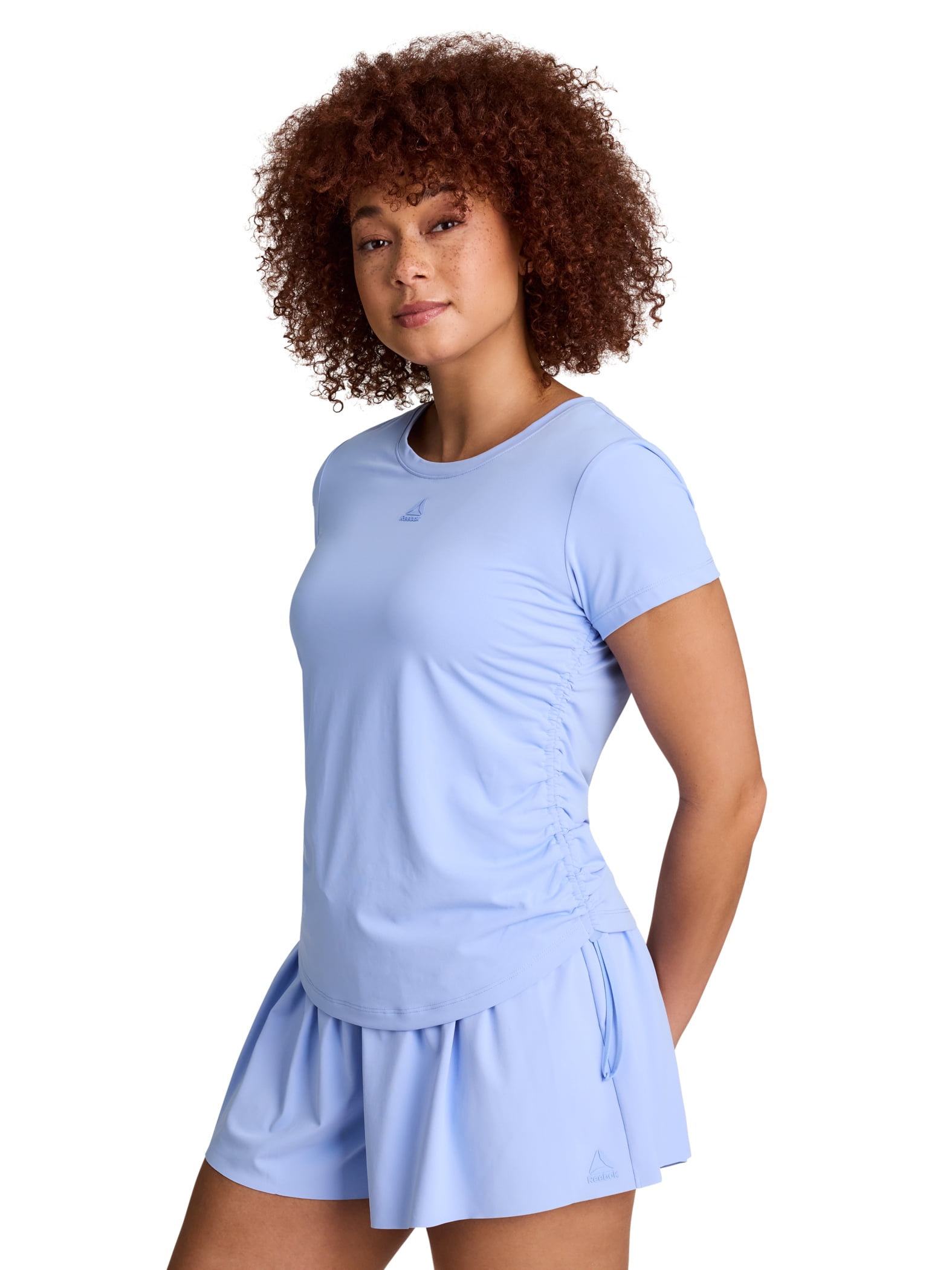Reebok Women's Swift Sleevless Tee with Ruched Sides