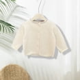 thumbnail image 2 of Coerni Baby Girls Knit Cardigan Button Down Long Sleeve Chunky Knitwear Crewneck Sweater Toddler Open Front Comfy Outerwear, 2 of 9