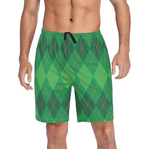 GZHJMY Buffalo Plaid Pajama Pants Short for Men, Lounge Pants Lightweight Men Pajama Bottoms with Drawstring Pockets, Christmas New Year Birthday Gifts, X-Large