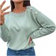 thumbnail image 1 of Blusa de suéter de punto con botones en el hombro y cuello redondo para mujer Fridja ghj987+3958, 1 of 8