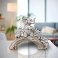 thumbnail image 6 of deevoka Elephant Sculpture Collectible Resin Elephant Statue for Desk Home Bookshelf Gray, 6 of 9
