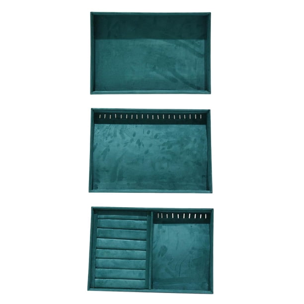 Bandeja de almacenamiento de joyas,Caja de bandeja de almacenamiento de adorno Cajones de madera Multi,Bandeja de joyería compacta portátil de Organizer Division,Caja de joyería de bandeja