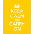 thumbnail image 2 of The British Ministry of Information 15x18 Black Ornate Wood Framed with Double Matting Museum Art Print Titled - Keep Calm and Carry On - Yellow, 2 of 4